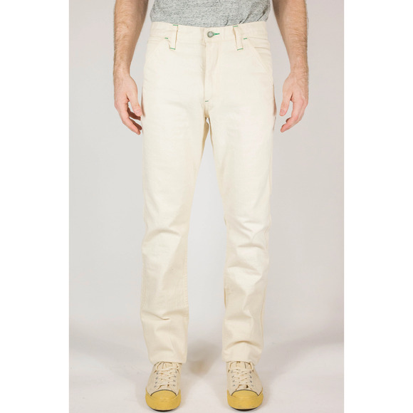 Left Field NYC Jeans Natural Cone White Oak Work Uniform Denim USA Sz. 30x28 - Picture 1 of 13